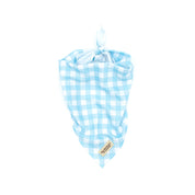 Sky Blue Gingham Bandana