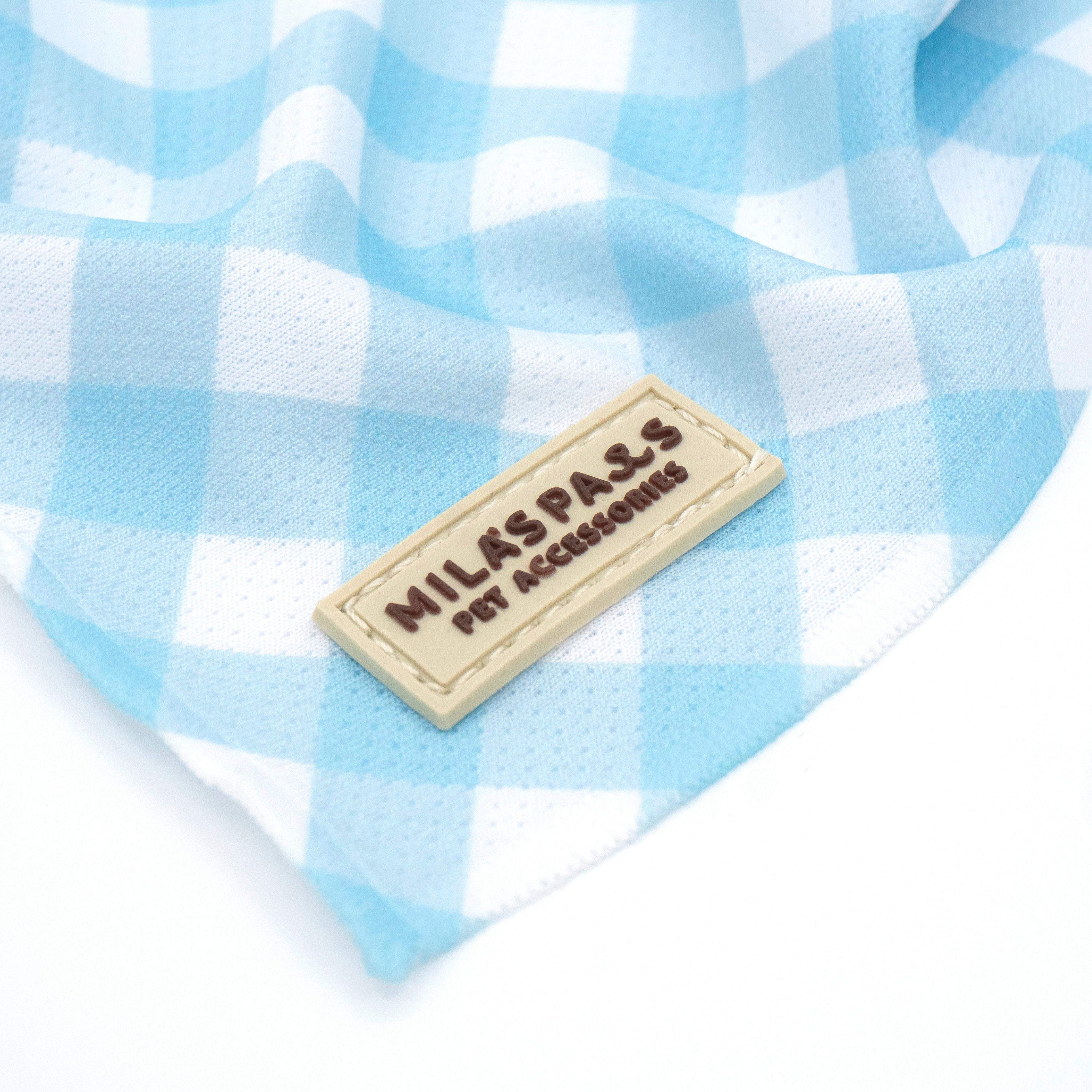 Sky Blue Gingham Bandana