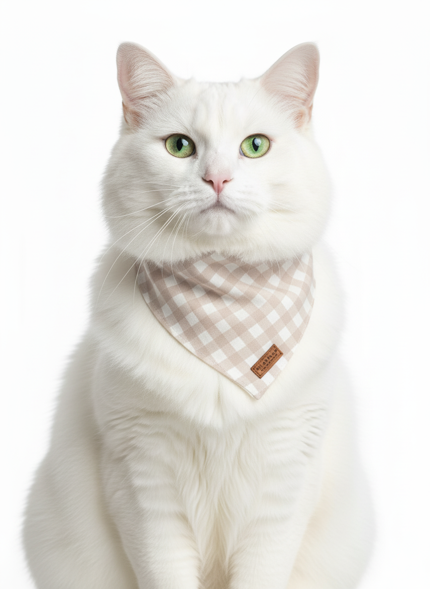 Nude Gingham Bandana