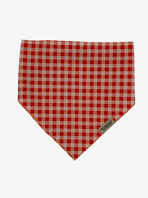 Orange and White Gingham Bandana