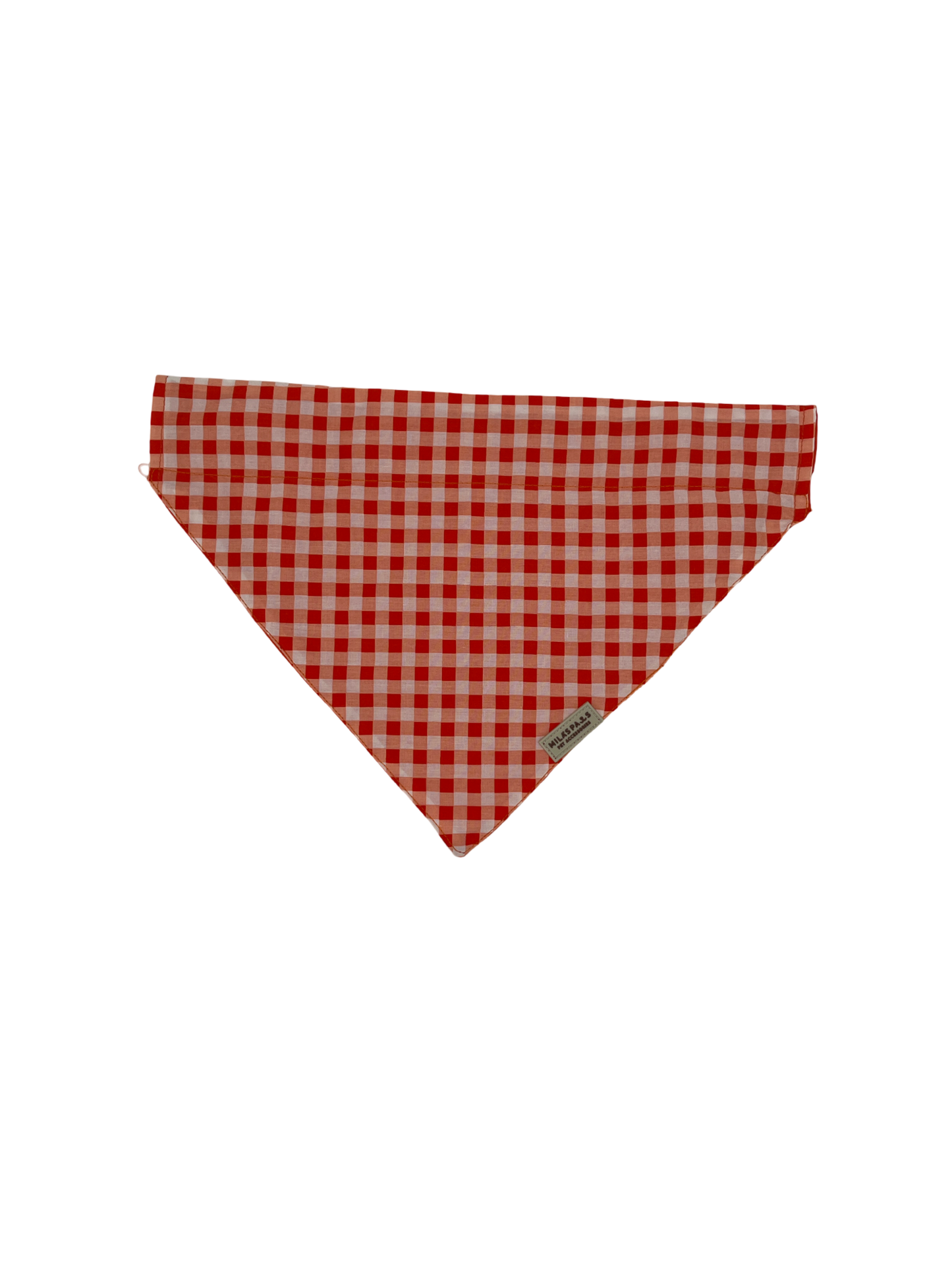 Orange and White Gingham Bandana