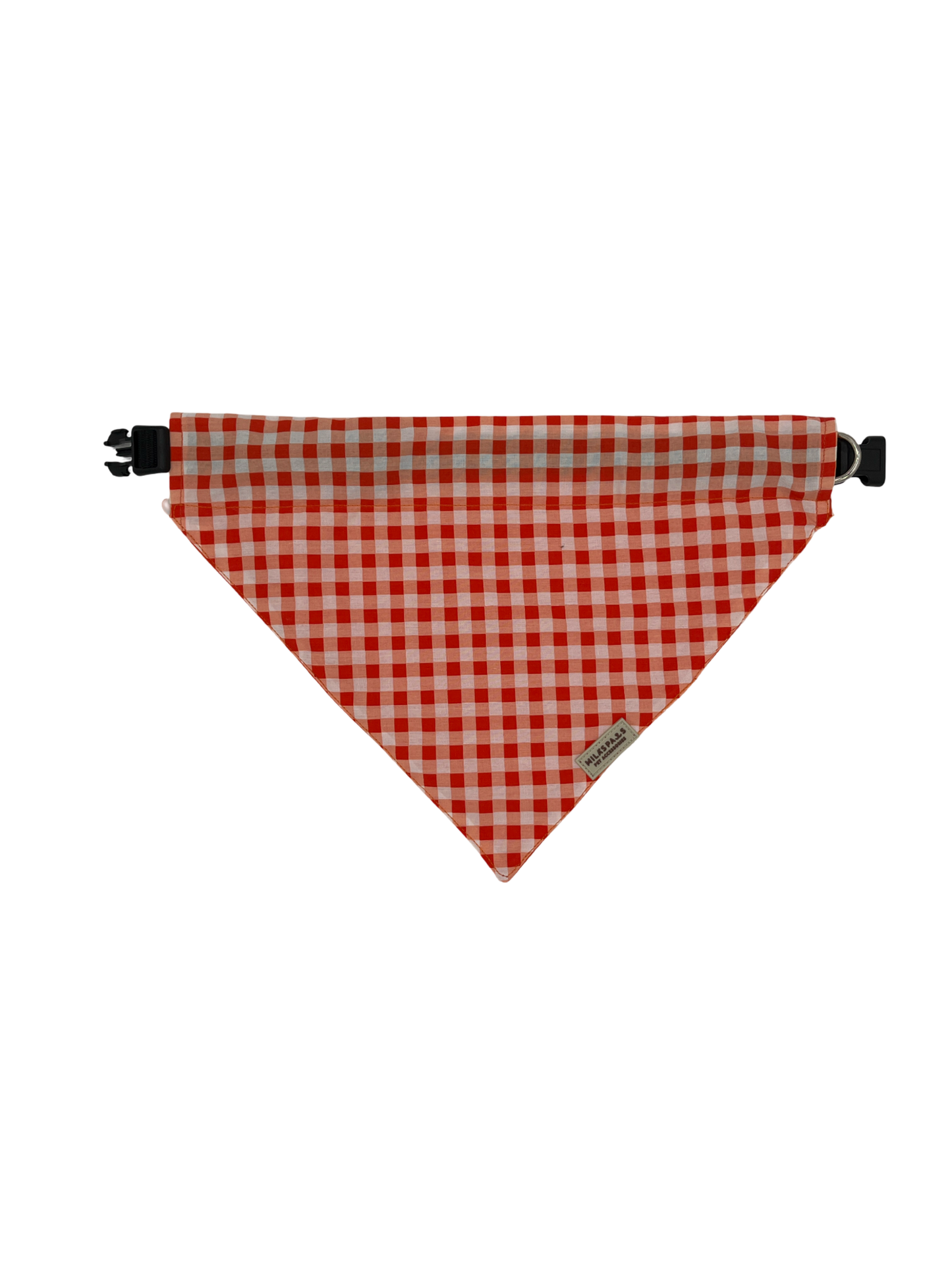Orange and White Gingham Bandana
