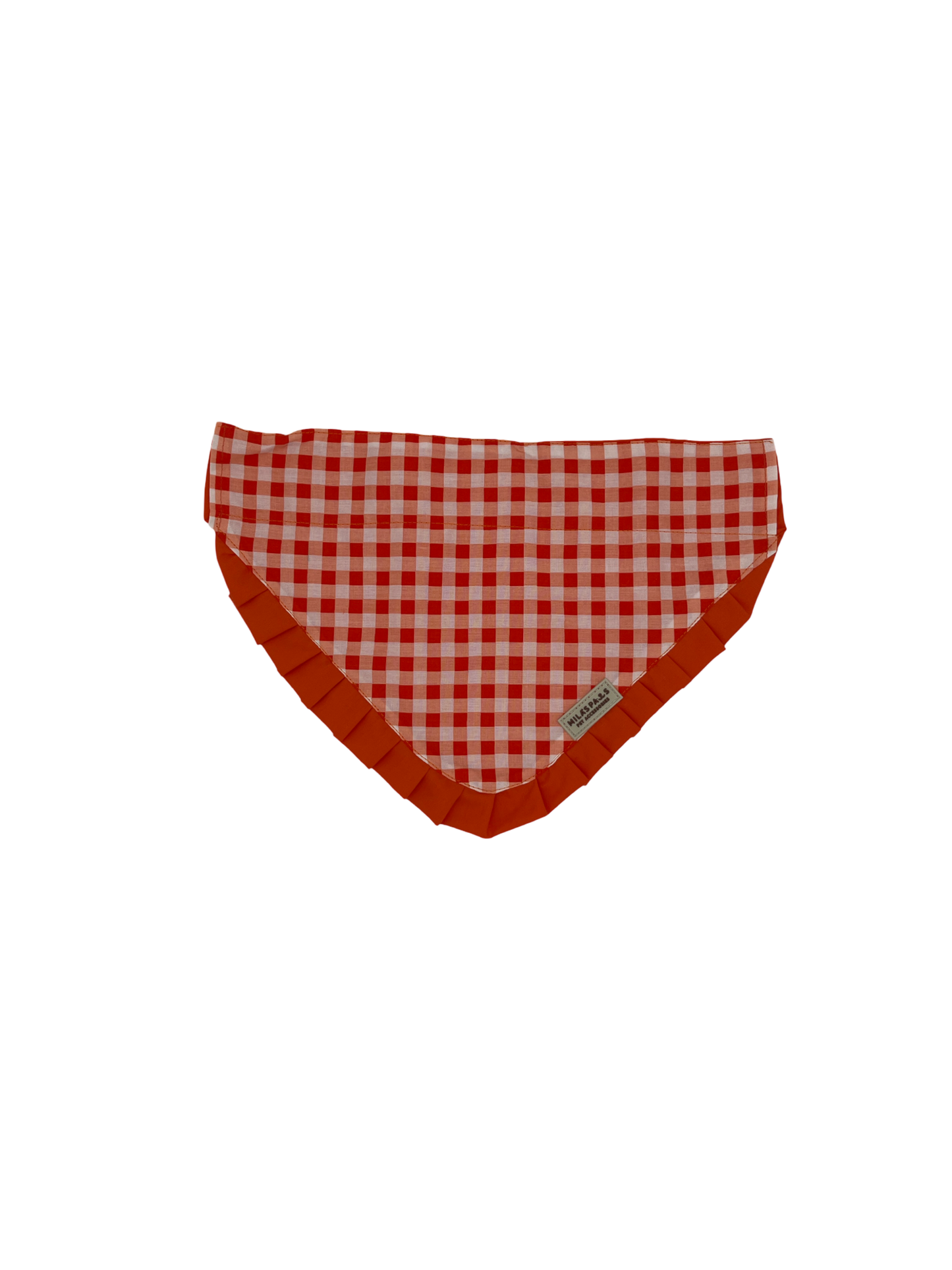 Orange and White Gingham Bandana