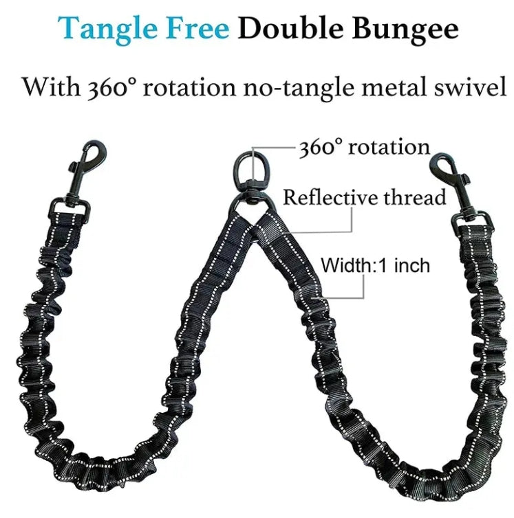 Double Bungee Coupler Leash